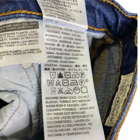 Levi's 501 Premium Women's Skinny Jeans Blue Denim Dark Wash High-Rise W 30 L 28 - Picture 4 of 4